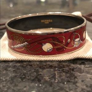 Large Hermès enamel bangle